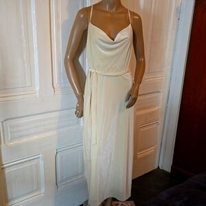 Adelyn Rae Cream Maxi Dress